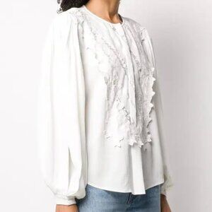 ISABEL MARANT White Londrina Blouse In Panna